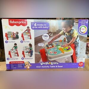 Fisher-Price Laugh & Learn Activity Table & Easel - Red, Green, Blue
